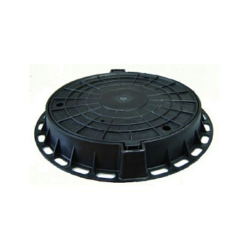 Люк пластиковый для колодцев 1500 кг (черный-серый) Люк пластиковый для колодцев 1500 кг (черный-серый)