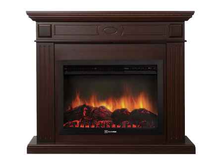 Портал для камина Firelight Bianco 30 шпон темный дуб