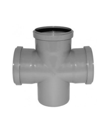 Крестовина канализационная одноплоскостная ПП 110х110х110 мм 87,5˚ Россия