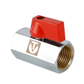 Кран шаровой латунь 1/2" Valtec Mini ВР-ВР, ручка-рычаг, никелированный Кран шаровой латунь 1/2" Valtec Mini ВР-ВР, ручка-рычаг, никелированный