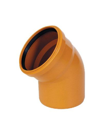 Отвод (колено) ПВХ 250 мм 45° Хемкор