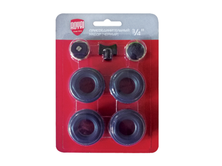 Присоединительный набор Royal Thermo 3/4'' черный Присоединительный набор Royal Thermo 3/4'' черный