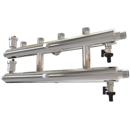 Распределительный коллектор Прокситерм 60 кВт 2+1 контура НР 1" 125 мм