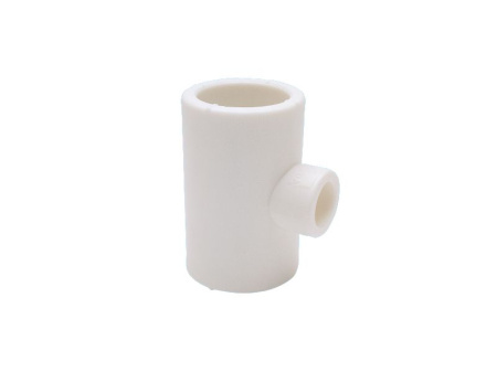Тройник полипропиленовый переходной PP-R 20 х 25 х 20 PN25 Россия, белый Тройник полипропиленовый переходной PP-R 20 х 25 х 20 PN25 Россия, белый