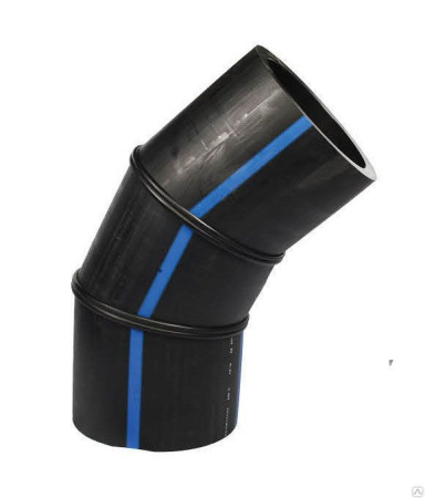 Отвод 45° сварной 3-сегмента D500 SDR 11 ПЭ100