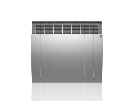 Биметаллический радиатор Royal Thermo Biliner 500 Silver Satin, 8 секций, боковое подключение
