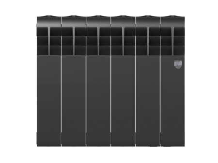 Биметаллический радиатор Royal Thermo Biliner 350 Noir Sable, 6 секций, боковое подключение Биметаллический радиатор Royal Thermo Biliner 350 Noir Sable, 6 секций, боковое подключение