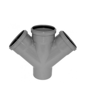 Крестовина канализационная одноплоскостная ПП 110х110х110 мм 45˚ Россия