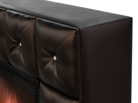 Электрокамин (очаг Electrolux EFP/P-3020LS + портал Firelight Crystal 30 тёмная экокожа)