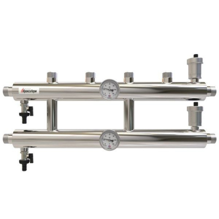 Распределительный коллектор Прокситерм 60 кВт 2+1 контура НР 1" 125 мм