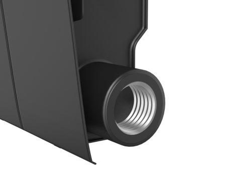 Биметаллический радиатор Royal Thermo Biliner 350 Noir Sable, 4 секции, боковое подключение