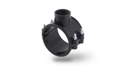 Седелка на трубу ПНД компрессионная 200х1 1/2" Poelsan (Турция)