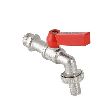 Кран шаровой латунь водоразборный со штуцером 1/2" Valtec НР-НР, ручка-рычаг Кран шаровой латунь водоразборный со штуцером 1/2" Valtec НР-НР, ручка-рычаг