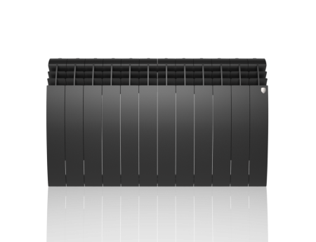 Биметаллический радиатор Royal Thermo Biliner 500 Noir Sable, 12 секций, боковое подключение
