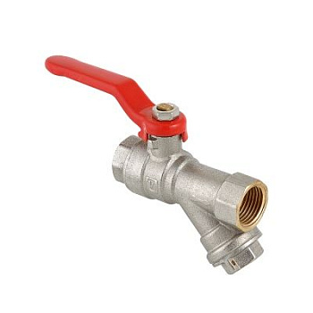 Кран шаровой латунь со встроенным фильтром 1/2" Valtec ВР-ВР, ручка-рычаг Кран шаровой латунь со встроенным фильтром 1/2" Valtec ВР-ВР, ручка-рычаг