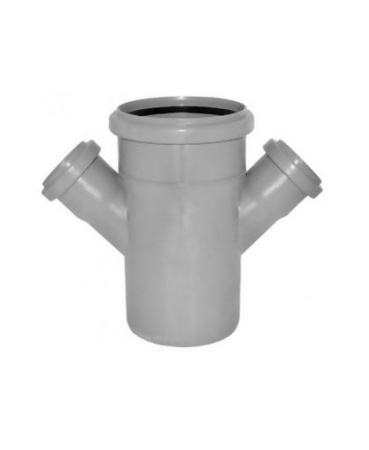 Крестовина канализационная одноплоскостная ПП 110х50х50 мм 45˚ Россия Крестовина канализационная одноплоскостная ПП 110х50х50 мм 45˚ Россия