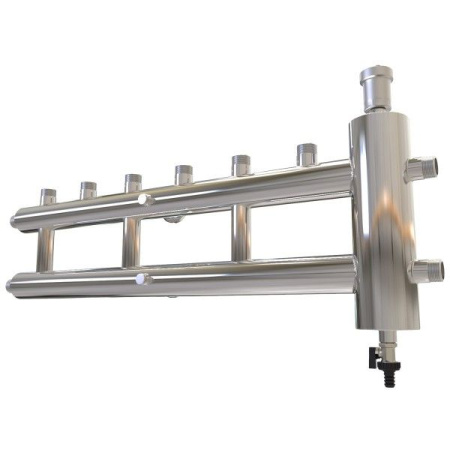 Коллектор с гидрострелкой распределительный Прокситерм 130 кВт 3+1 контура НР 1 1/2"