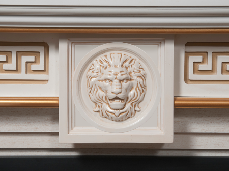 Портал для камина Firelight Vittoriano 30 Белёный дуб с золотой патиной