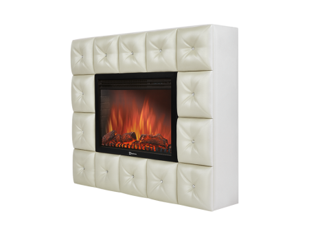 Портал для камина Firelight Crystal 30 светлая экокожа