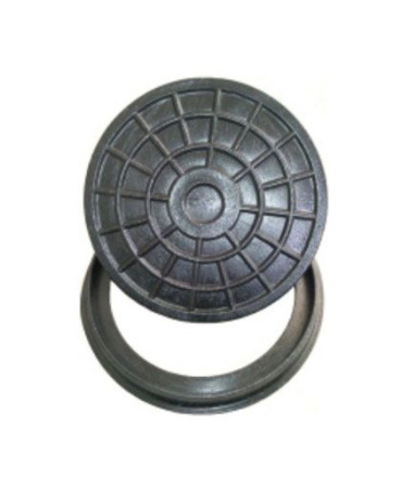 Крышка под люк инспекционного колодца ПВХ (черная)