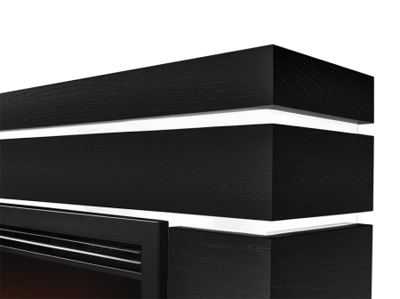 Портал для камина Firelight Moderno 30 шпон чёрный дуб