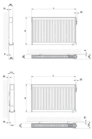 Электрический масляный радиатор LVI YALI 05 130 11 230 13 1 1250Вт