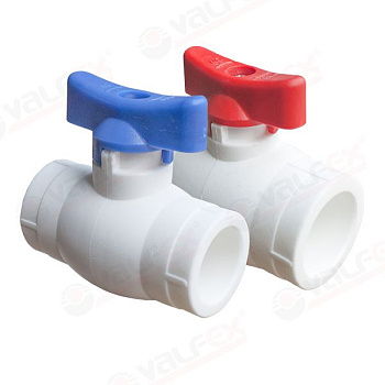Кран шаровой полипропиленовый для PPR труб Mini 25 мм Россия Кран шаровой полипропиленовый для PPR труб Mini 25 мм Россия