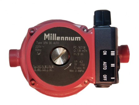 Циркуляционный насос Millennium UPA 15-90 (160мм) с соединительными гайками Циркуляционный насос Millennium UPA 15-90 (160мм) с соединительными гайками