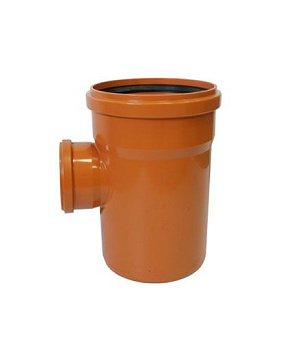 Тройник ПВХ канализационный наружный 400х250 мм 90° Хэмкор