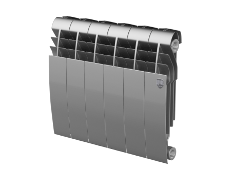 Биметаллический радиатор Royal Thermo Biliner 350 Silver Satin, 6 секций, боковое подключение Биметаллический радиатор Royal Thermo Biliner 350 Silver Satin, 6 секций, боковое подключение