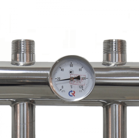 Коллектор с гидрострелкой распределительный Прокситерм 130 кВт 7 контуров НР 1 1/2"