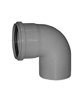 Отвод канализационный полипропилен 32 мм 87,5˚ Россия