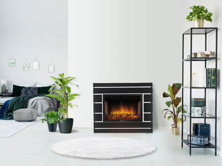 Портал для камина Firelight Moderno 30 шпон чёрный дуб