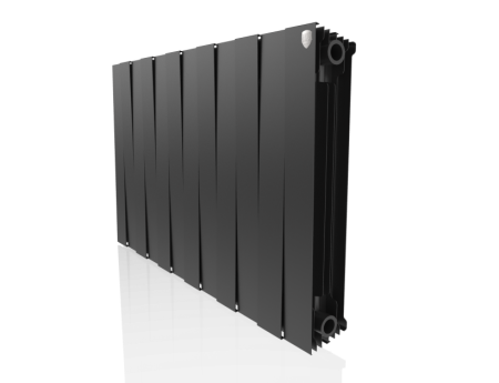 Биметаллический радиатор Royal Thermo PianoForte 500 new Noir Sable, 12 секций, боковое подключение