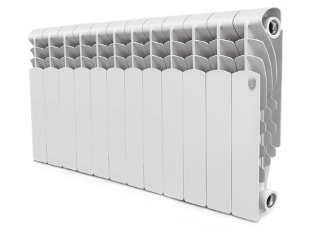 Алюминиевый радиатор Royal Thermo Revolution 350 мм, 12 секций, боковое подключение