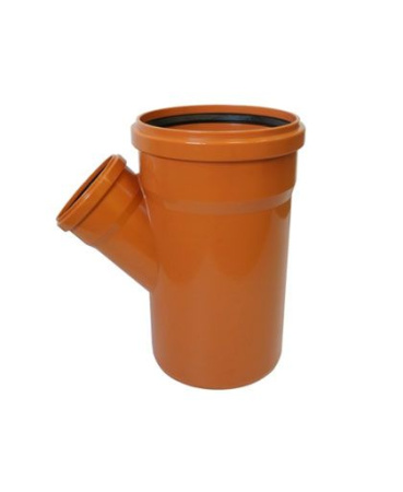 Тройник ПВХ канализационный наружный 200х160 мм 45° Хемкор