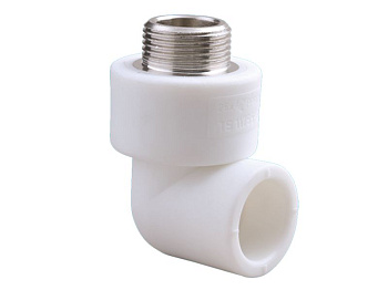 Угольник полипропиленовый PPR комбинированный НР 20х1/2" Россия Угольник полипропиленовый PPR комбинированный НР 20х1/2" Россия