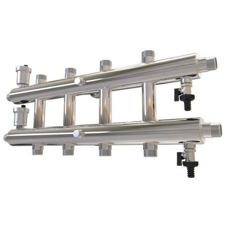 Распределительный коллектор Прокситерм 85 кВт 5 контуров НР 1 1/4" 125 мм