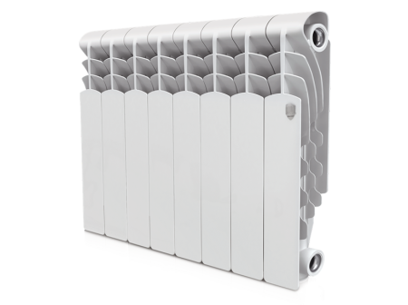 Алюминиевый радиатор Royal Thermo Revolution 350 мм, 8 секций, боковое подключение