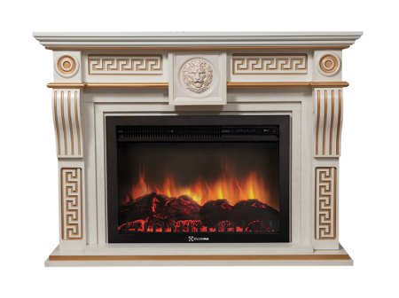 Портал для камина Firelight Vittoriano 30 Белёный дуб с золотой патиной