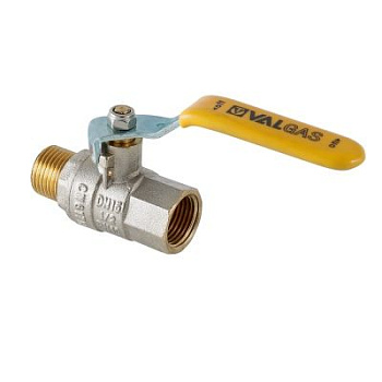 Кран шаровой латунный никель газовый 3/4" Valtec Valgas ВР-НР, ручка-рычаг Кран шаровой латунный никель газовый 3/4" Valtec Valgas ВР-НР, ручка-рычаг