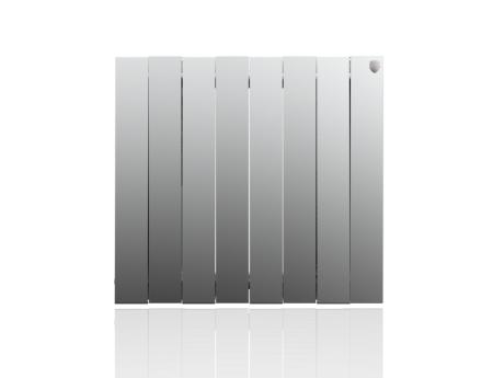 Биметаллический радиатор Royal Thermo PianoForte 500 new Silver Satin, 8 секций, боковое подключение