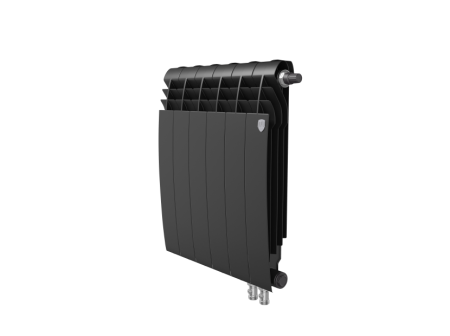 Биметаллический радиатор Royal Thermo Biliner Noir Sable VR 500, 6 секций, нижнее подключение Биметаллический радиатор Royal Thermo Biliner Noir Sable VR 500, 6 секций, нижнее подключение