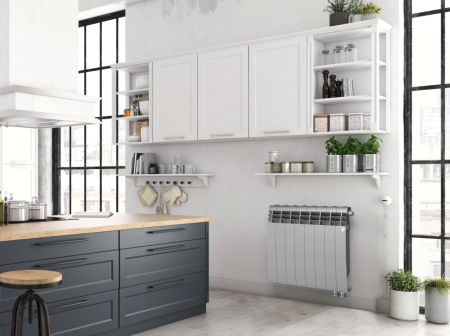 Биметаллический радиатор Royal Thermo Biliner Silver Satin VR 500, 6 секций, нижнее подключение