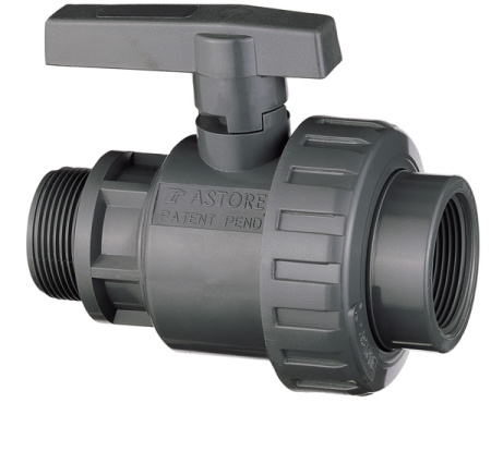 Шаровый кран ПНД компрессионный наружная-внутренняя резьба 2"x2" Astore (Италия)