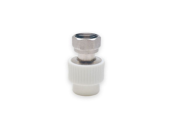 Муфта полипропиленовая PP-R с накидной гайкой 20х3/4" Россия Муфта полипропиленовая PP-R с накидной гайкой 20х3/4" Россия