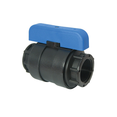 Шаровый кран ПНД компрессионный внутренняя резьба 4"х4" Poelsan (Турция)