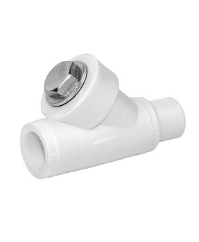 Фильтр полипропиленовый сетчатый PP-R 20 мм внутренняя-наружная резьба белый Россия Фильтр полипропиленовый сетчатый PP-R 20 мм внутренняя-наружная резьба белый Россия