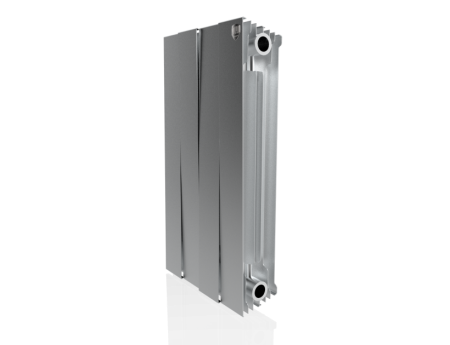 Биметаллический радиатор Royal Thermo PianoForte 500 new Silver Satin, 4 секции, боковое подключение