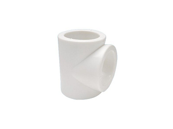 Тройник полипропиленовый равносторонний PP-R 75 мм PN25 Россия, белый Тройник полипропиленовый равносторонний PP-R 75 мм PN25 Россия, белый